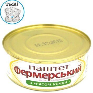 Паштет Фермерський з м'ясом качки 240г з/б тм Онісс 2664857640 фото