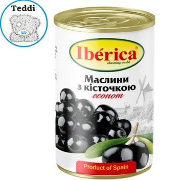 Маслини econom з кісточкою 280 г ж/б, Iberica 2675046141 фото